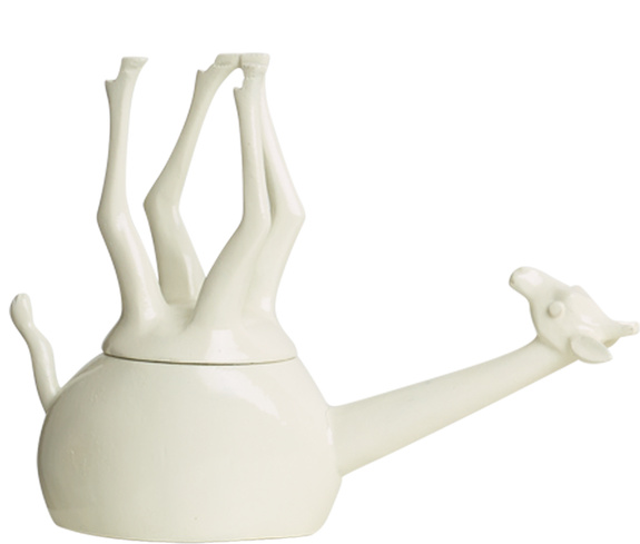 Home Decor White Gloss Upside Down Giraffe Jar