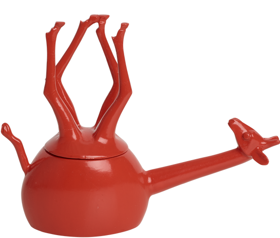 Home Decor Coral Gloss Upside Down Giraffe Jar