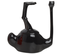 Home Decor Black Gloss Upside Down Ostrich Jar