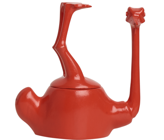 Home Decor Coral Gloss Upside Down Ostrich Jar
