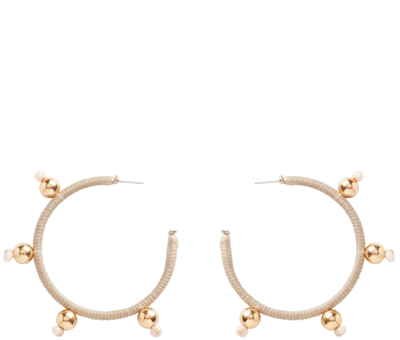 Ethical Wrapped Dot Hoops - Keentu