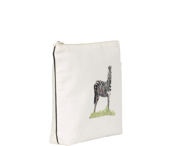 Accessories Cotton Zebra Pouch