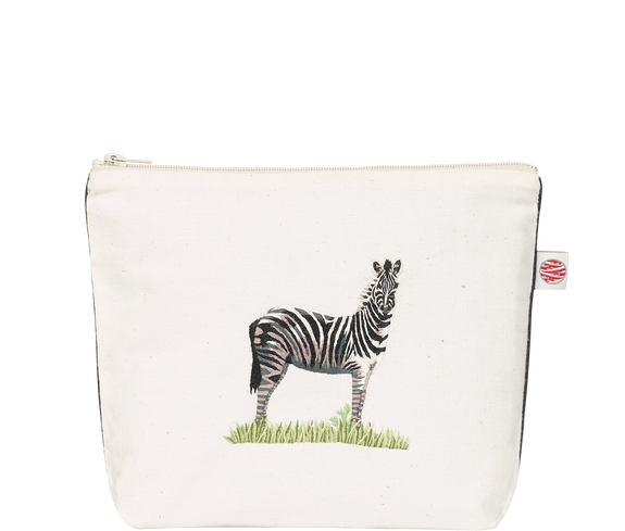 Accessories Cotton Zebra Pouch