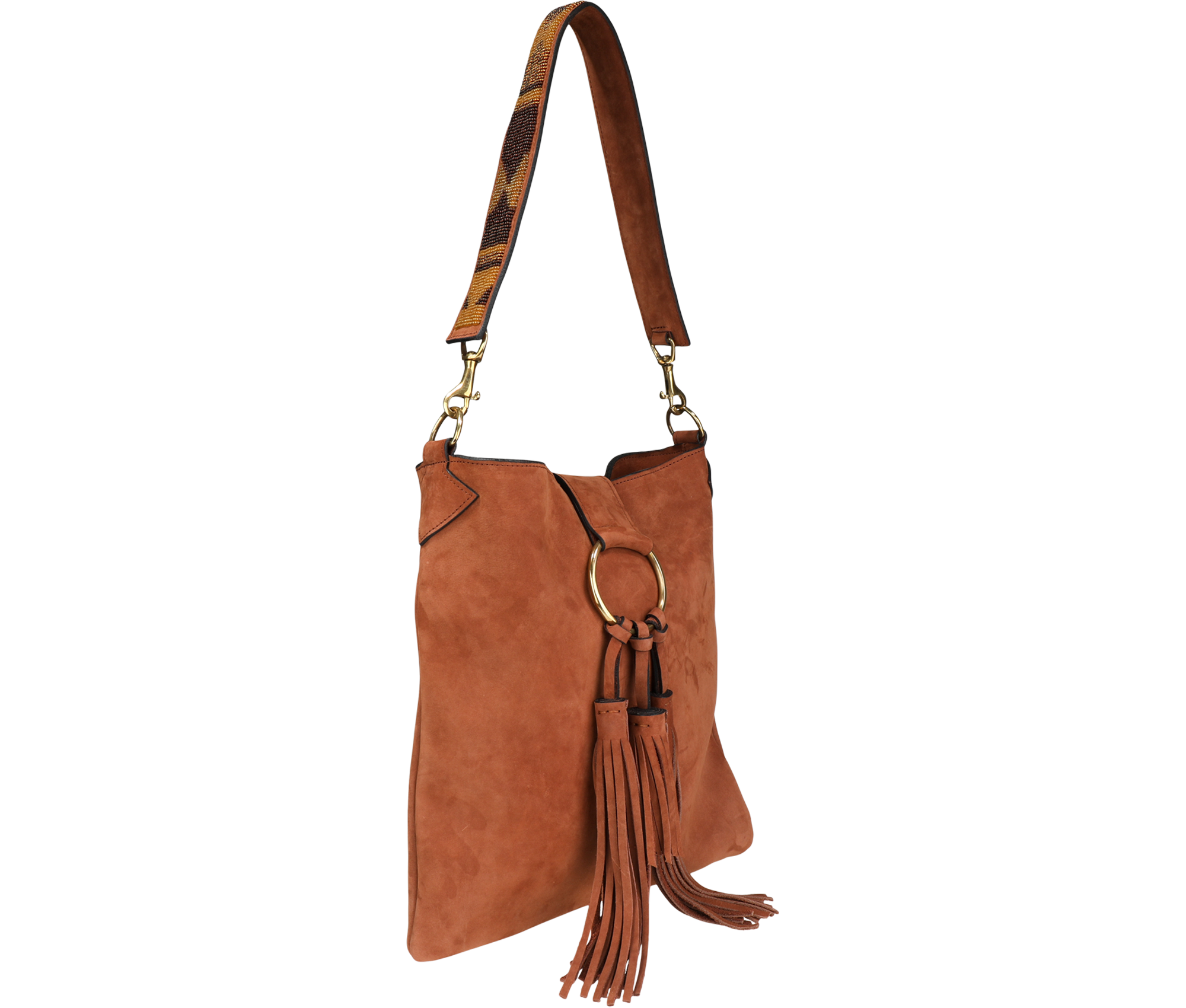 River Island suede cross body bag in brown