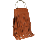 Load image into Gallery viewer, Sustainable Leather Fringe Bag - Keentu 