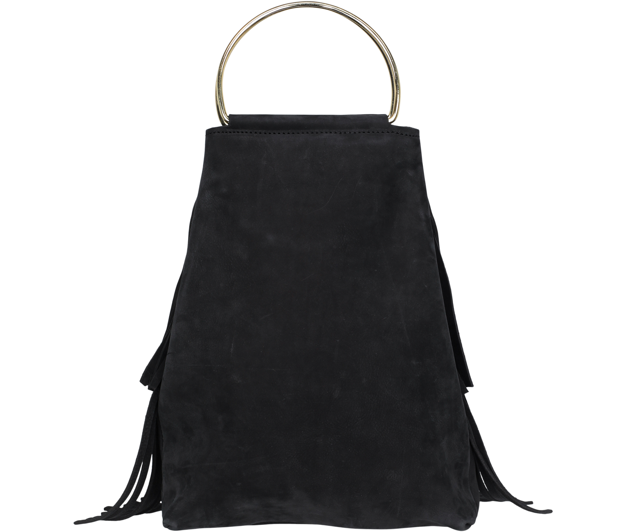 Ethical Leather Fringe Bag - Keentu