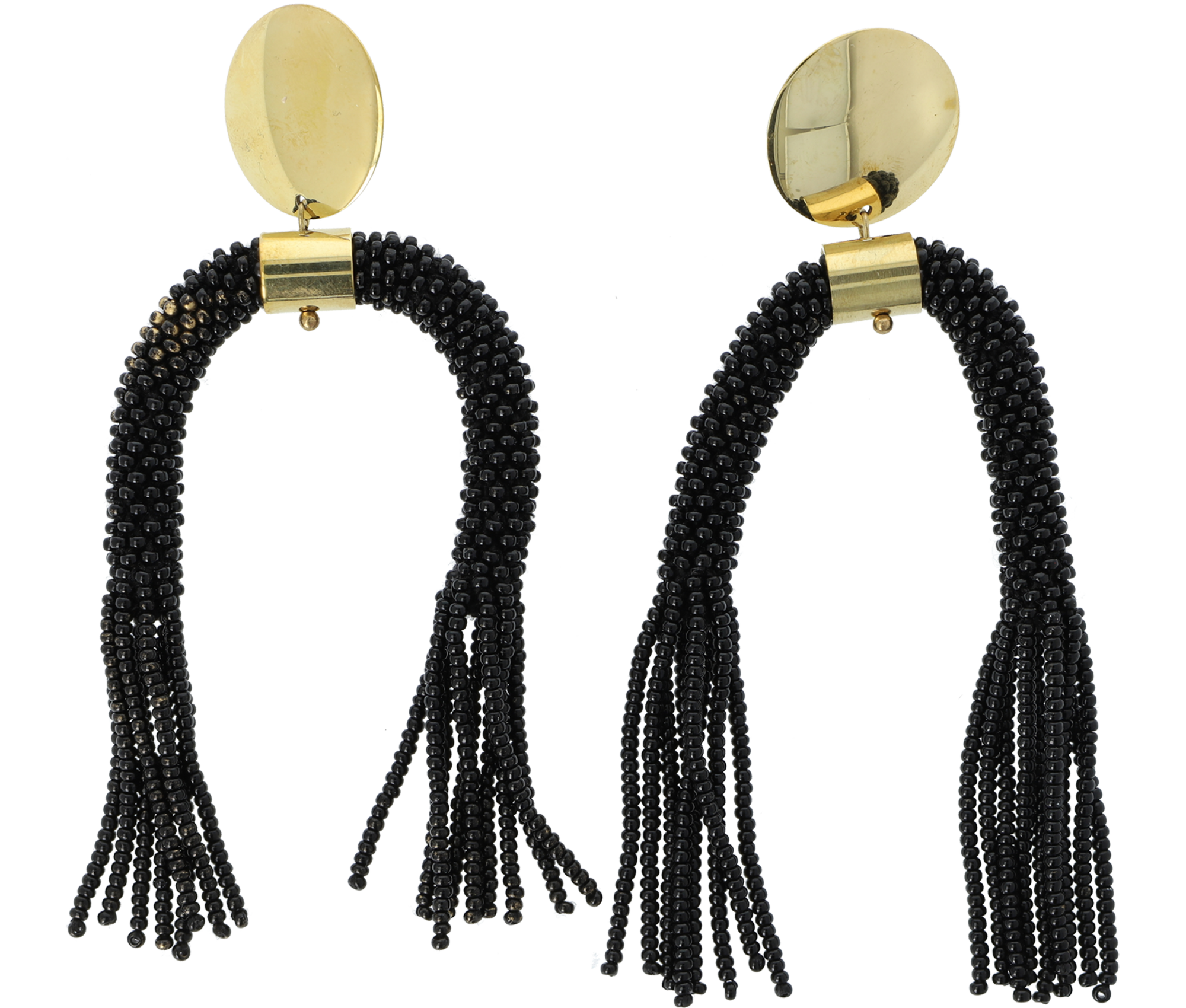 Ethical Beaded U Fringe Earrings - Keentu