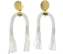 Ethical Beaded U Fringe Earrings - Keentu