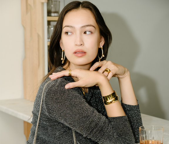 Sustainable Wrapped Dot Hoops - Keentu