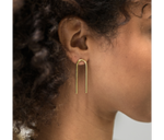 Load image into Gallery viewer, Ethical Brass U Earrings - Keentu 