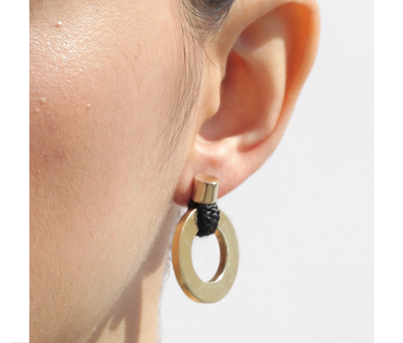 Sustainable Disk Drop Earrings - Keentu