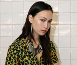 Load image into Gallery viewer, sustainable quill dangle earring 