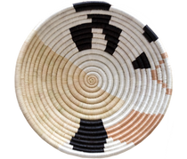 White Abstract Woven Bowl - Keentu