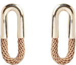 Load image into Gallery viewer, Ethical Rope and Gold Oval Earrings - Keentu 