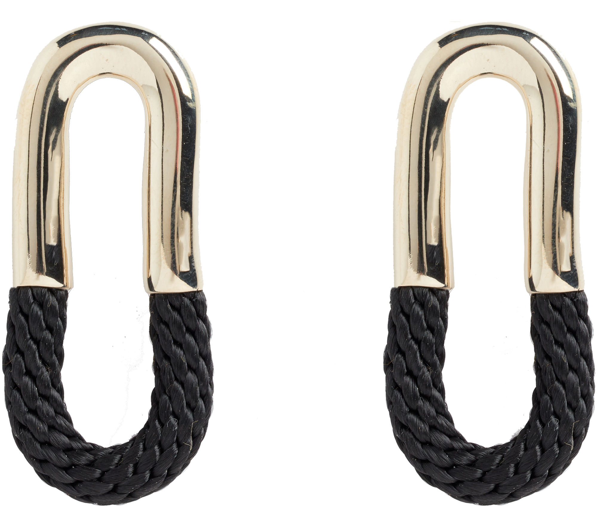 Sustainable Rope and Gold Oval Earrings - Keentu