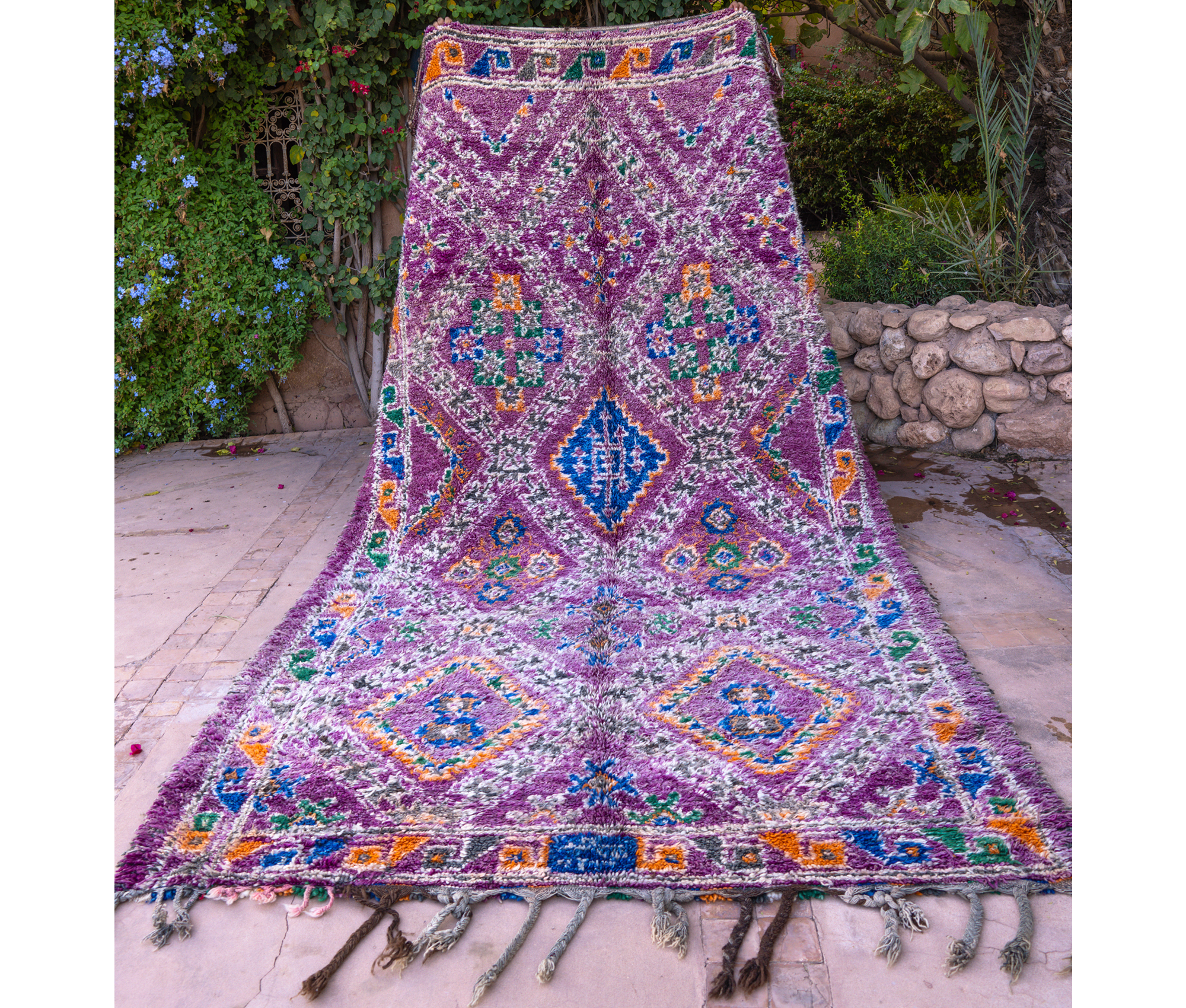 Sustainable Royal Purple Moroccan Rug - Keentu