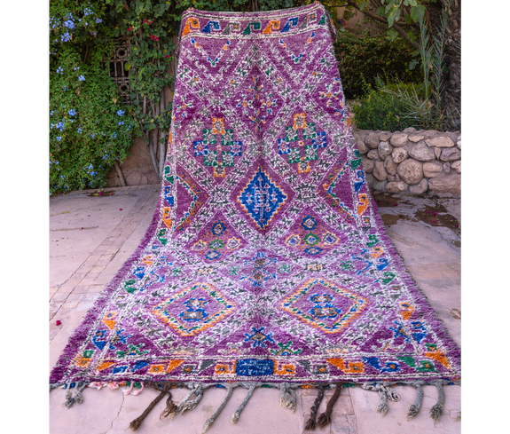 Sustainable Royal Purple Moroccan Rug - Keentu