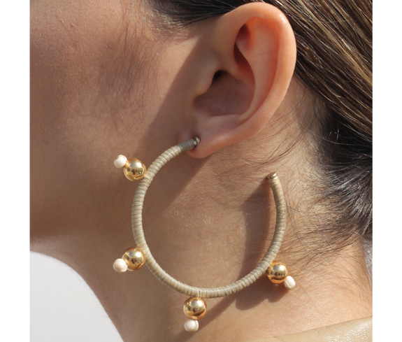 Sustainable Wrapped Dot Hoops - Keentu