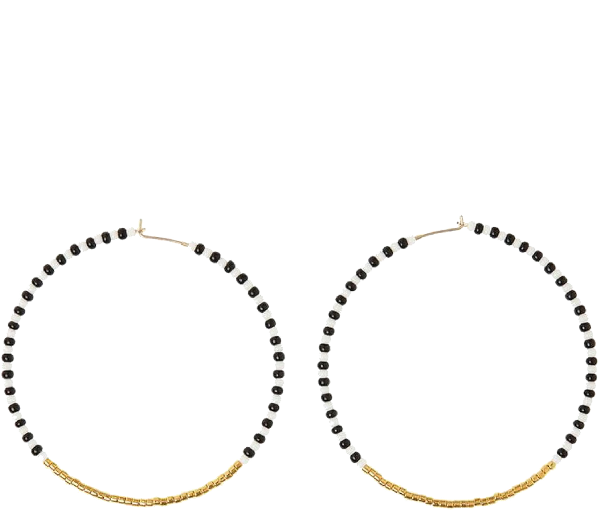 Jewelry Zebra Beaded Hoops