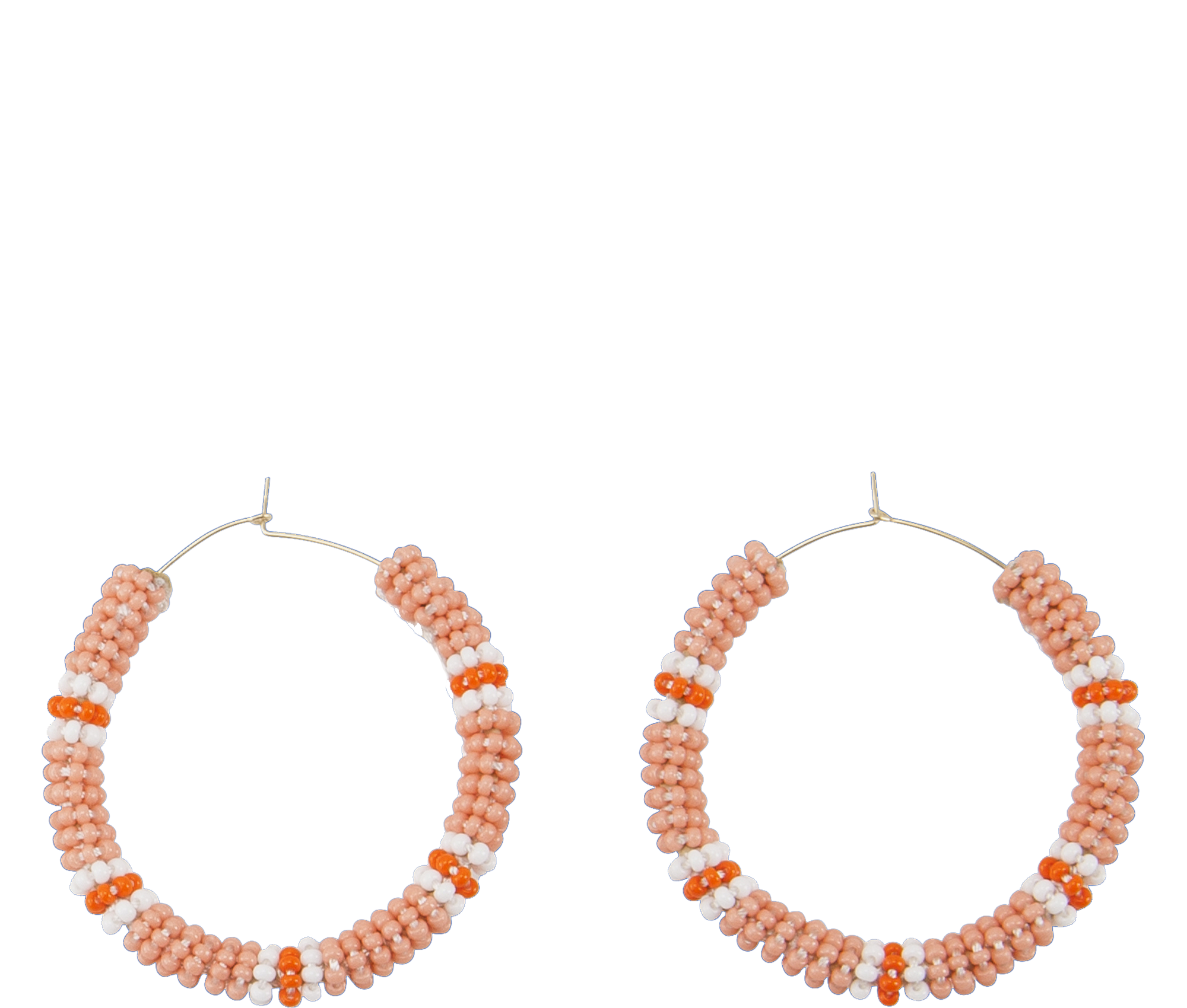 Ethical Beaded Wrapped Hoops - Keentu