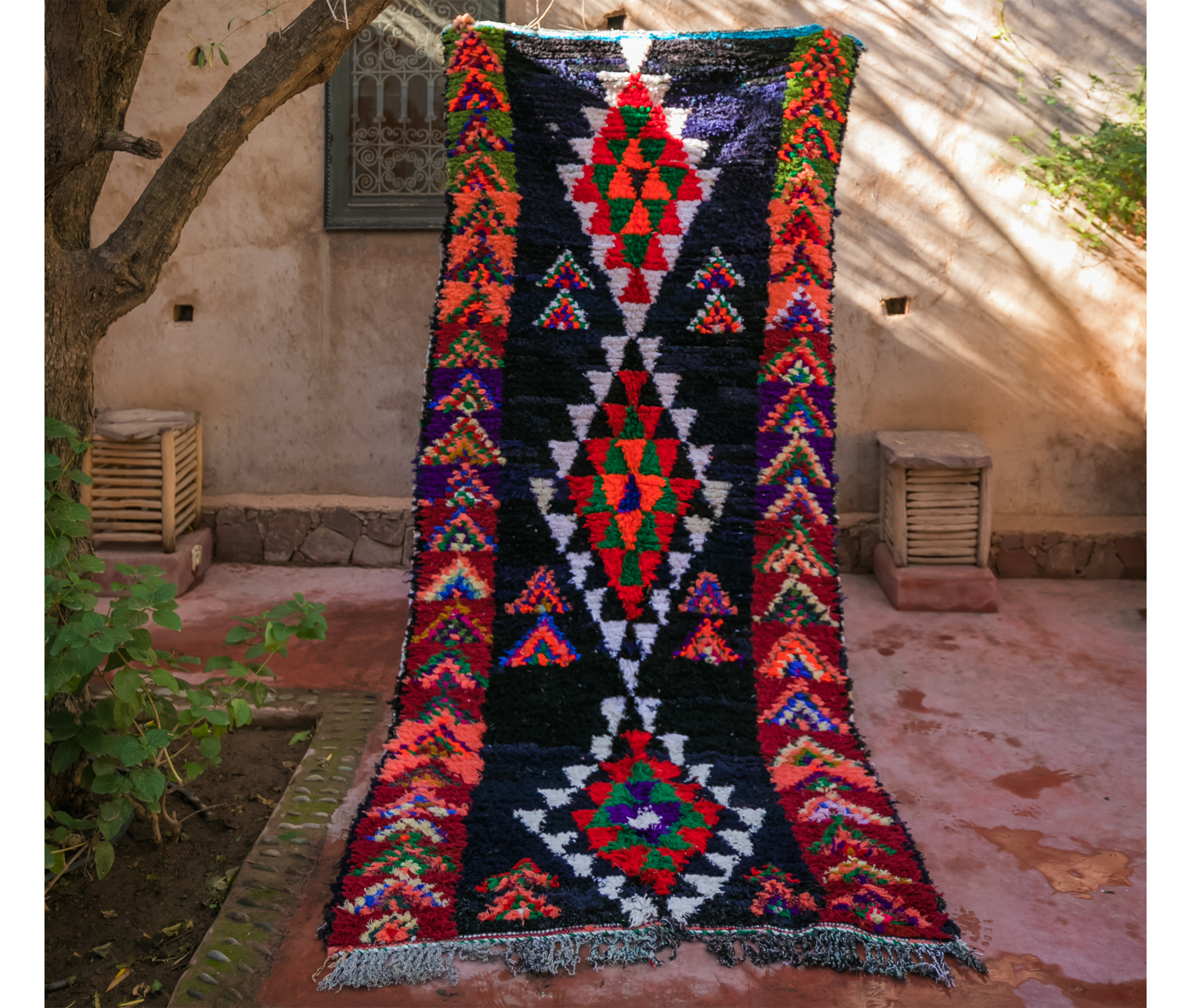 Home Decor Colorful Triangles Moroccan Rug