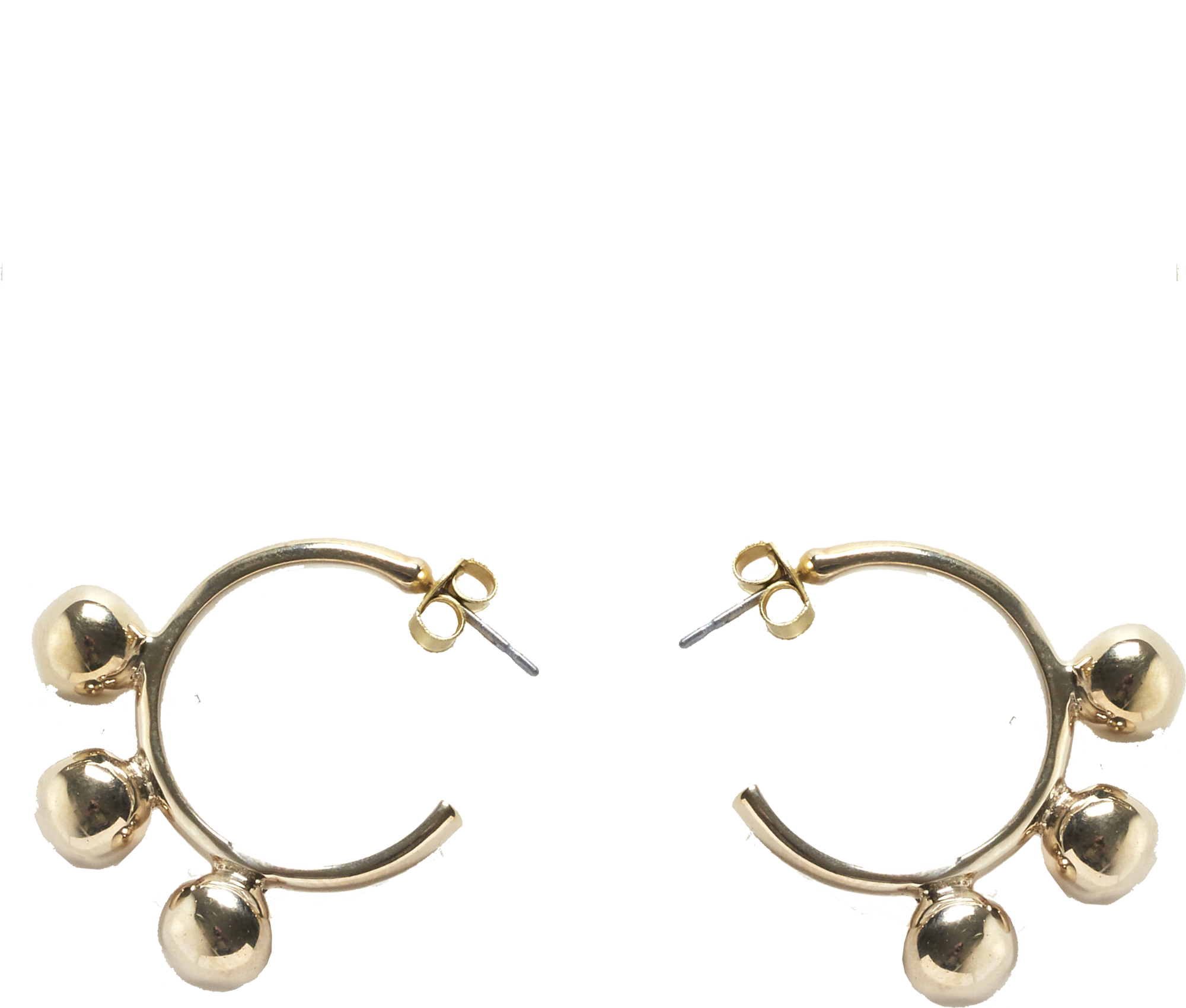 Jewelry Gold Dot Hoop Earrings