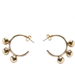 Load image into Gallery viewer, Jewelry Gold Dot Hoop Earrings 