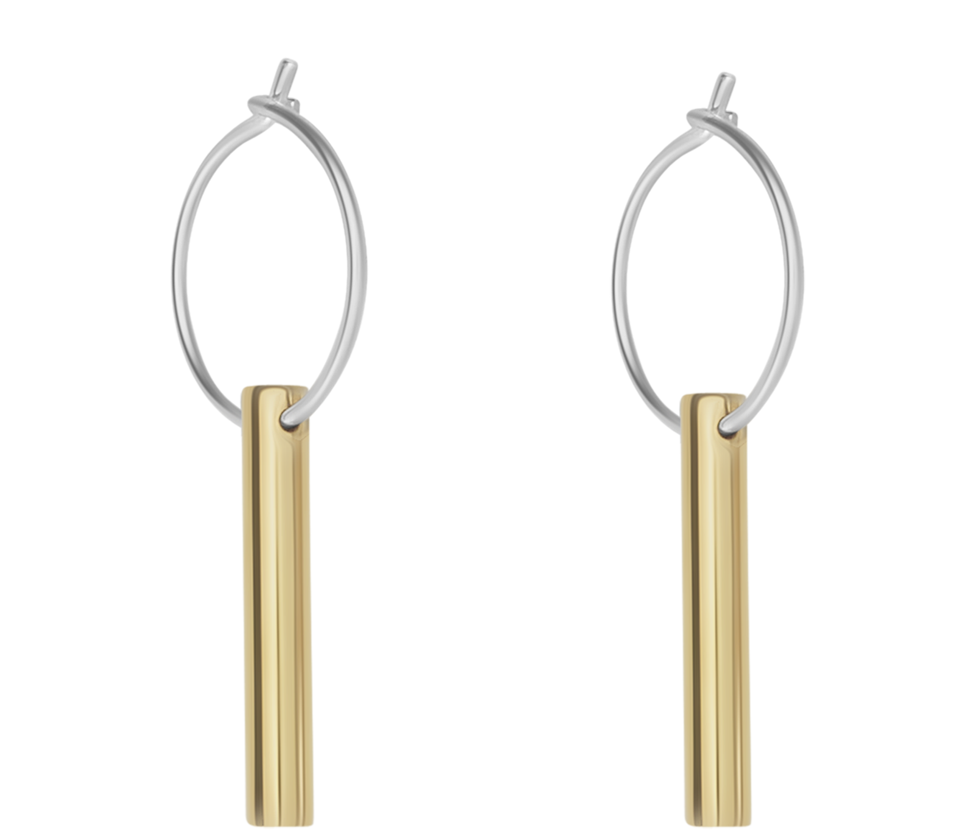 Jewelry Gold And Silver Short Drop Earrings