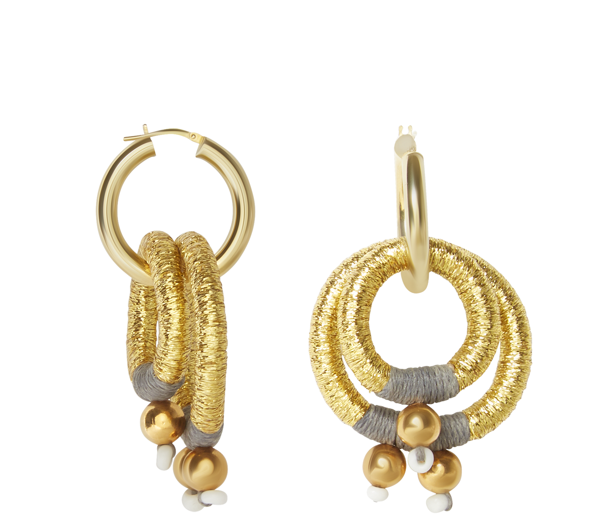 Jewelry Gold Double Hoop Earrings