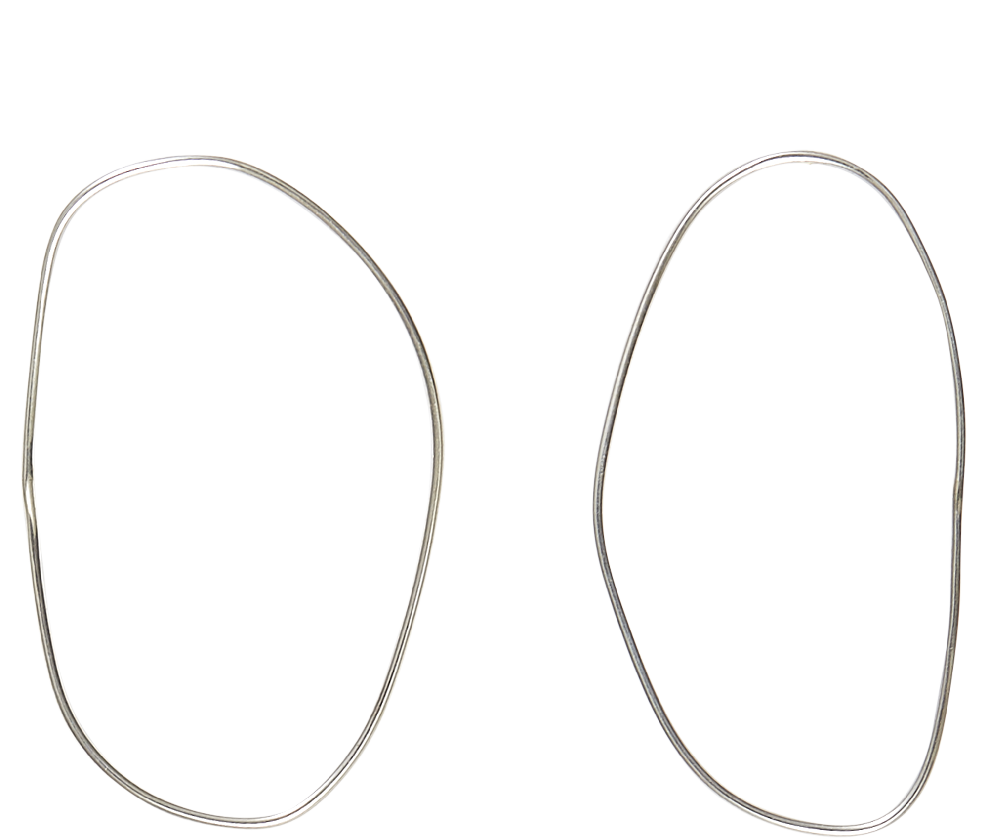 Jewelry Silver Irregular Circle Earrings