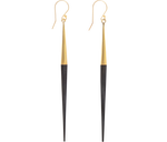 Load image into Gallery viewer, Jewelry Black Quill Dangle Earring 
