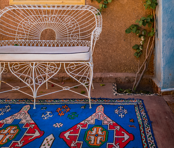 Home Decor Royal Blue Moroccan Rug