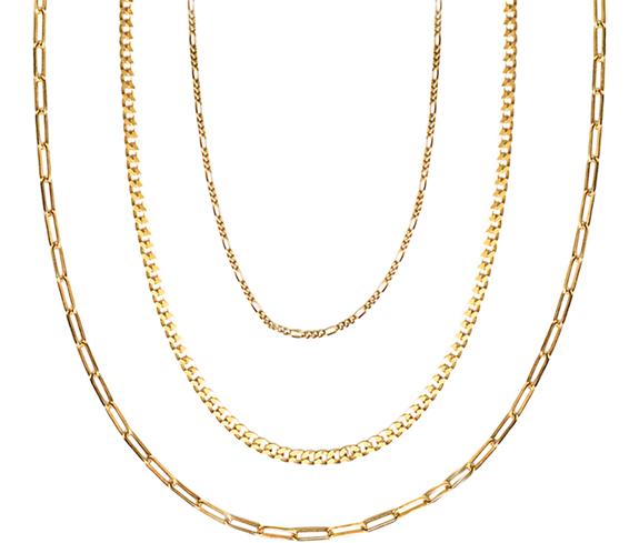 Jewelry Set of 3 Chains Necklace