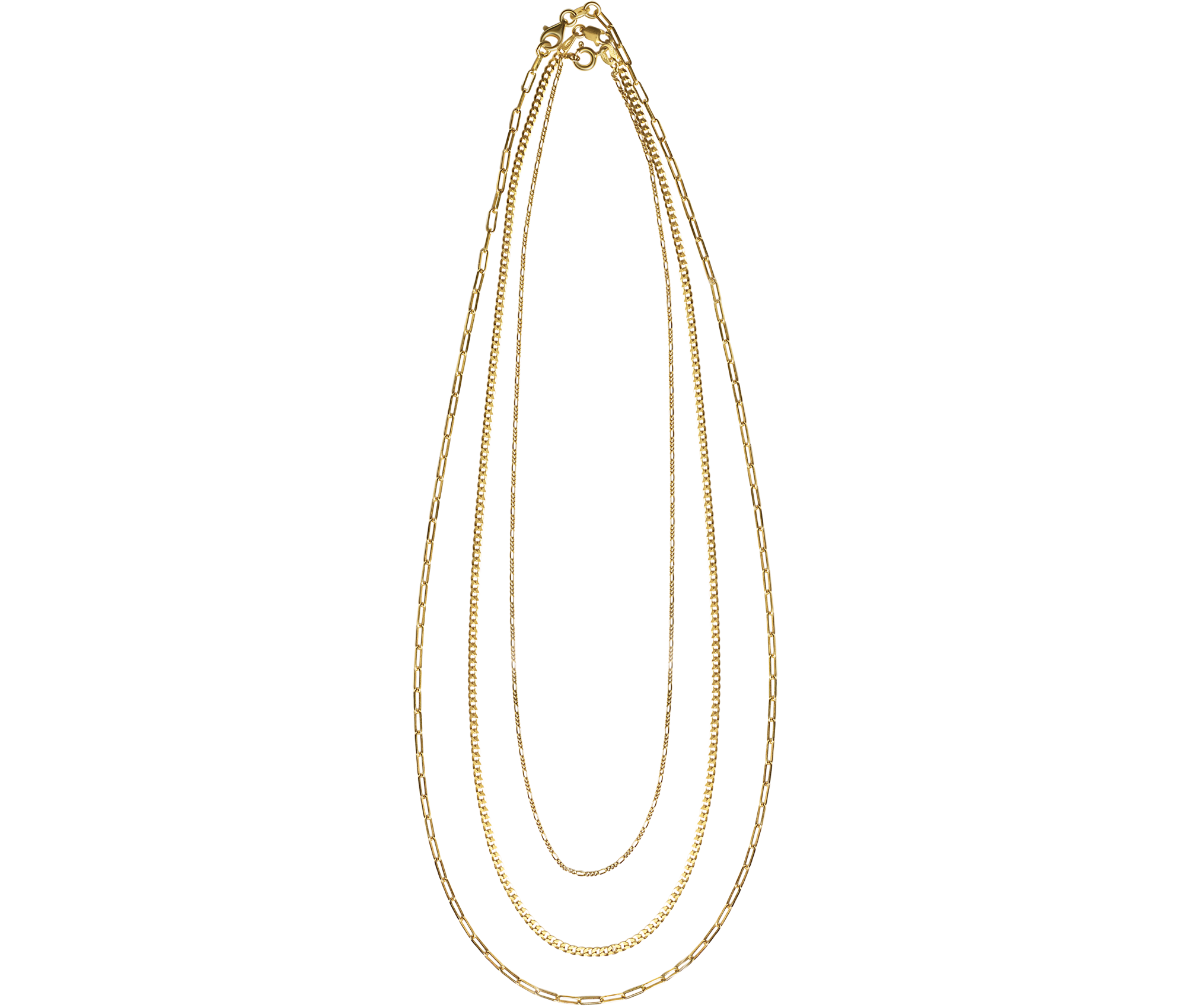 Jewelry Set of 3 Chains Necklace