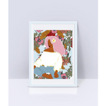 Load image into Gallery viewer, Home Decor Sitting Woman Art Print 