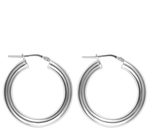 Load image into Gallery viewer, Jewelry Silver Small Hollow Hoops 
