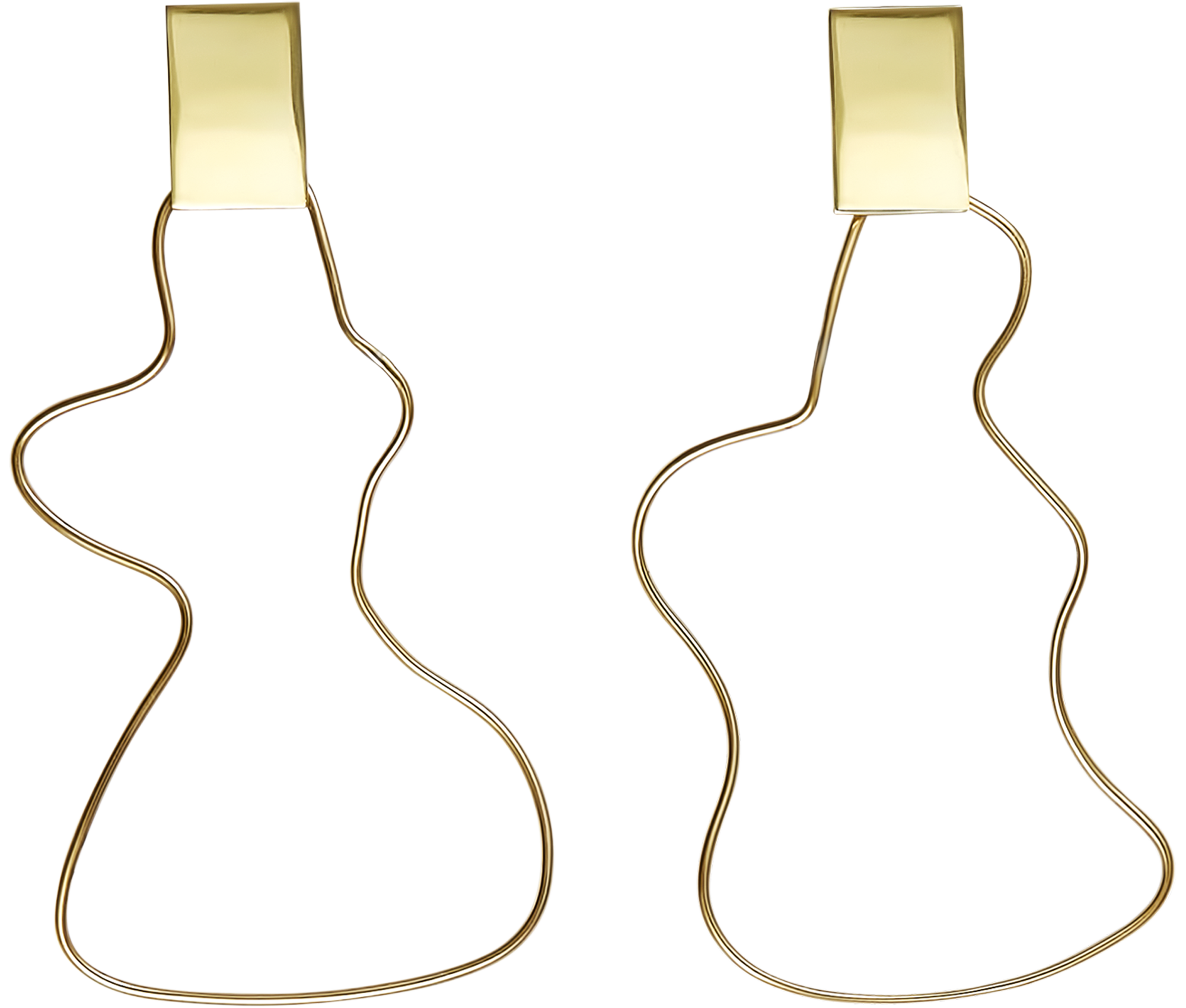 Jewelry Square Stud Sculpture Earring - Keentu