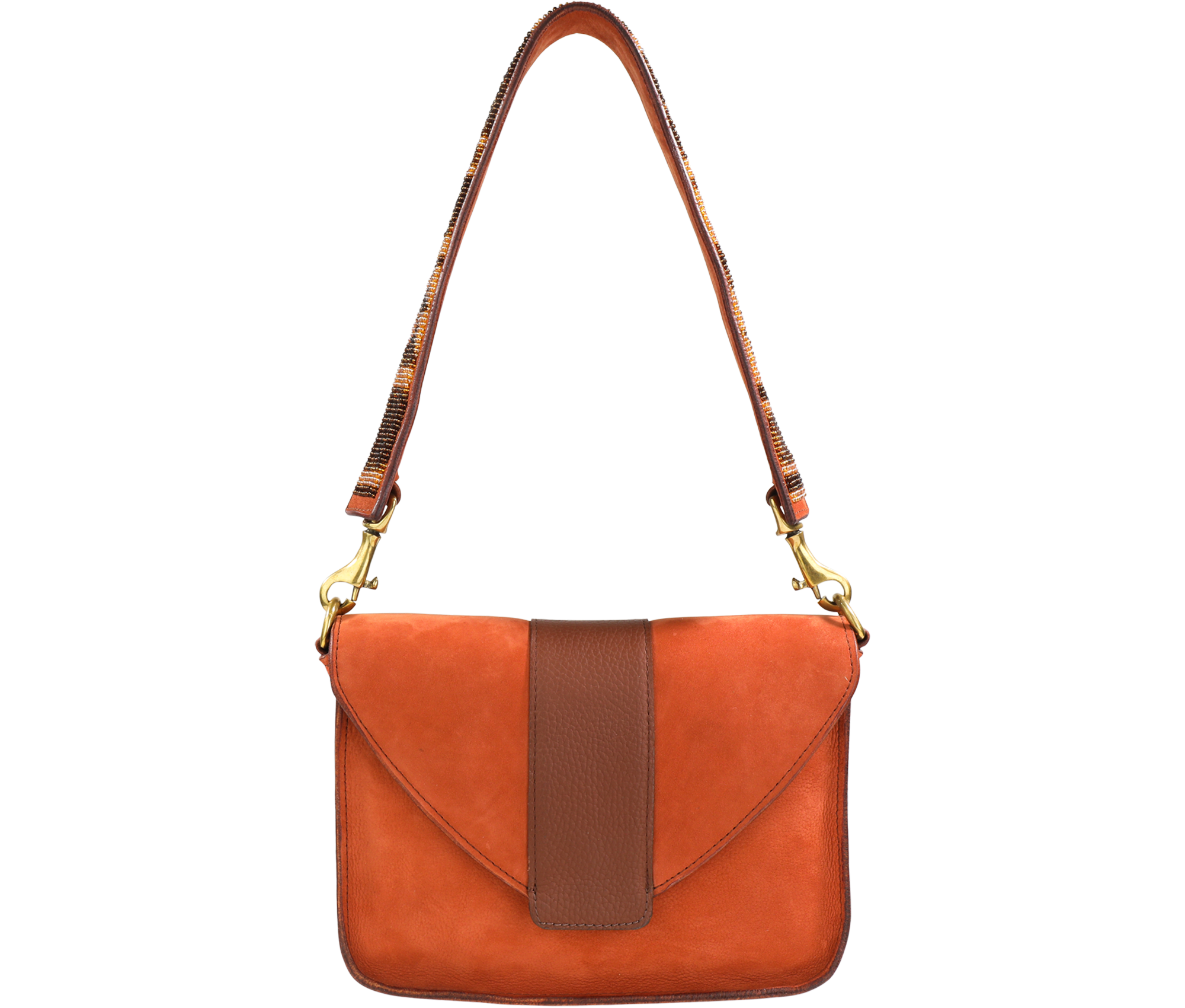 Accessories Burnt Orange Suede Shoulder Bag