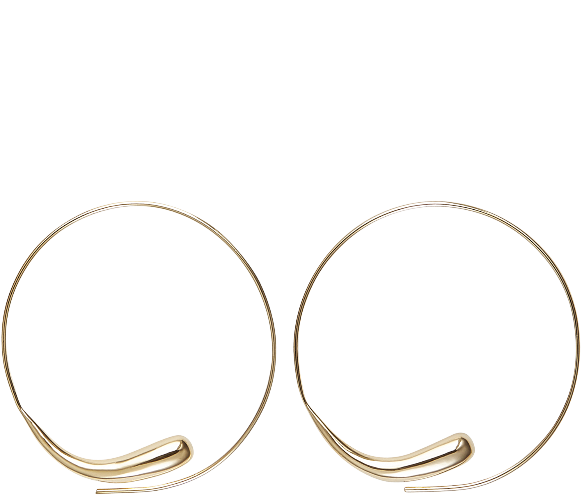 Jewelry Teardrop Threader Hoops
