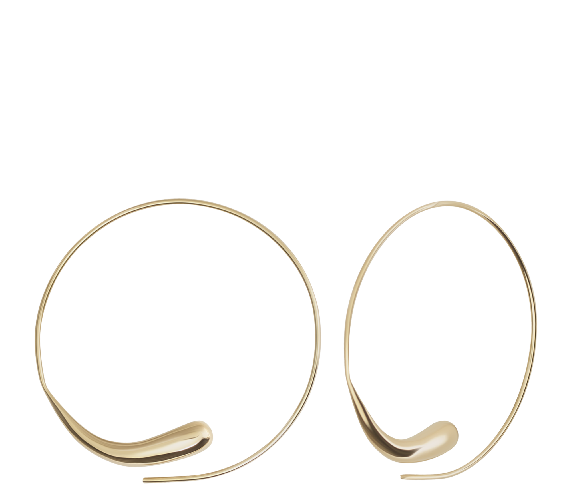 Jewelry Teardrop Threader Hoops
