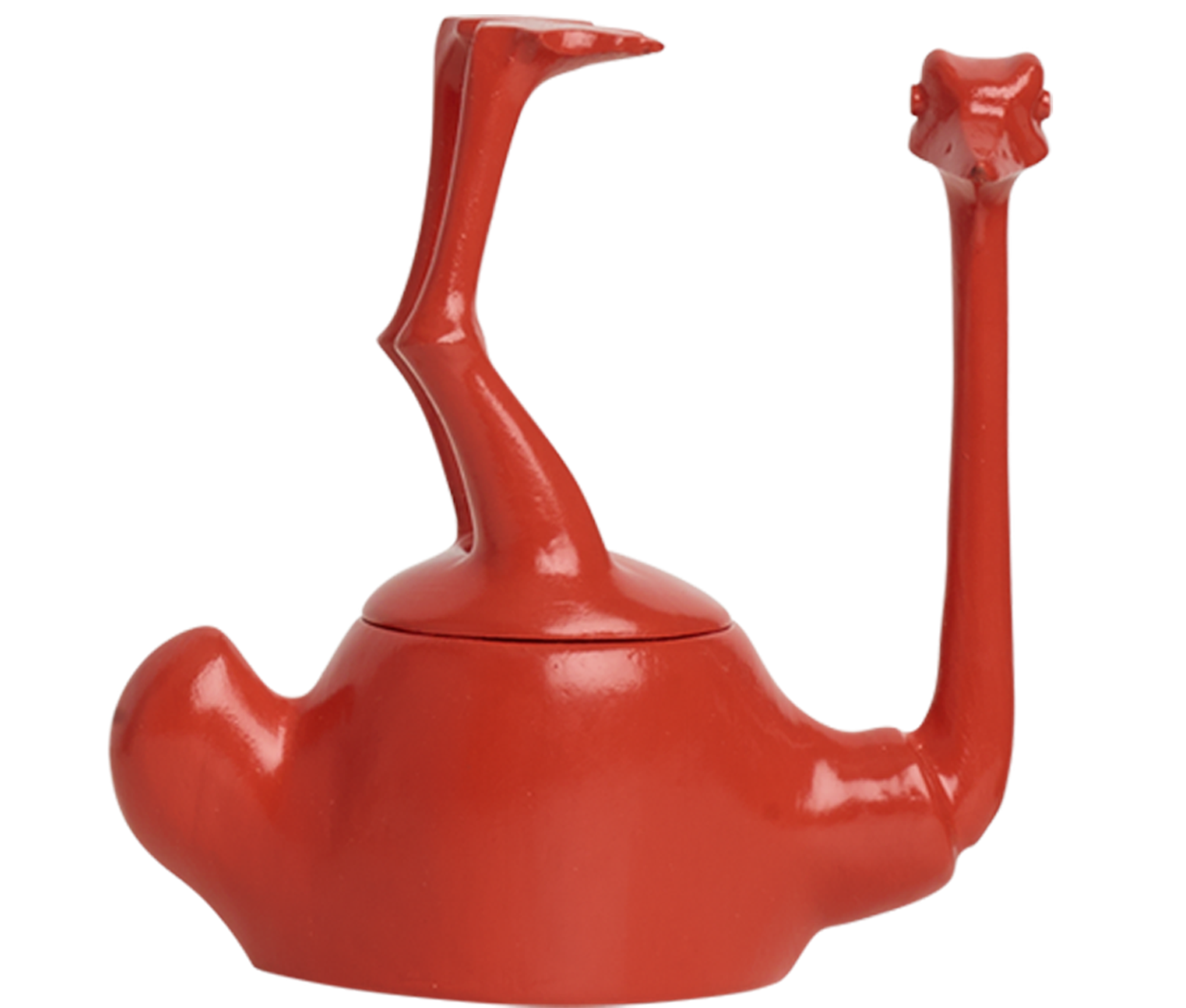 Home Decor Coral Gloss Upside Down Ostrich Jar
