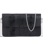 Load image into Gallery viewer, Handbag Black Ostrich Shin Wallet Crossbody Bag 