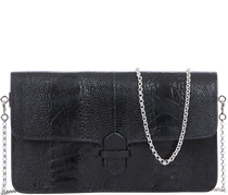 Handbag Black Ostrich Shin Wallet Crossbody Bag